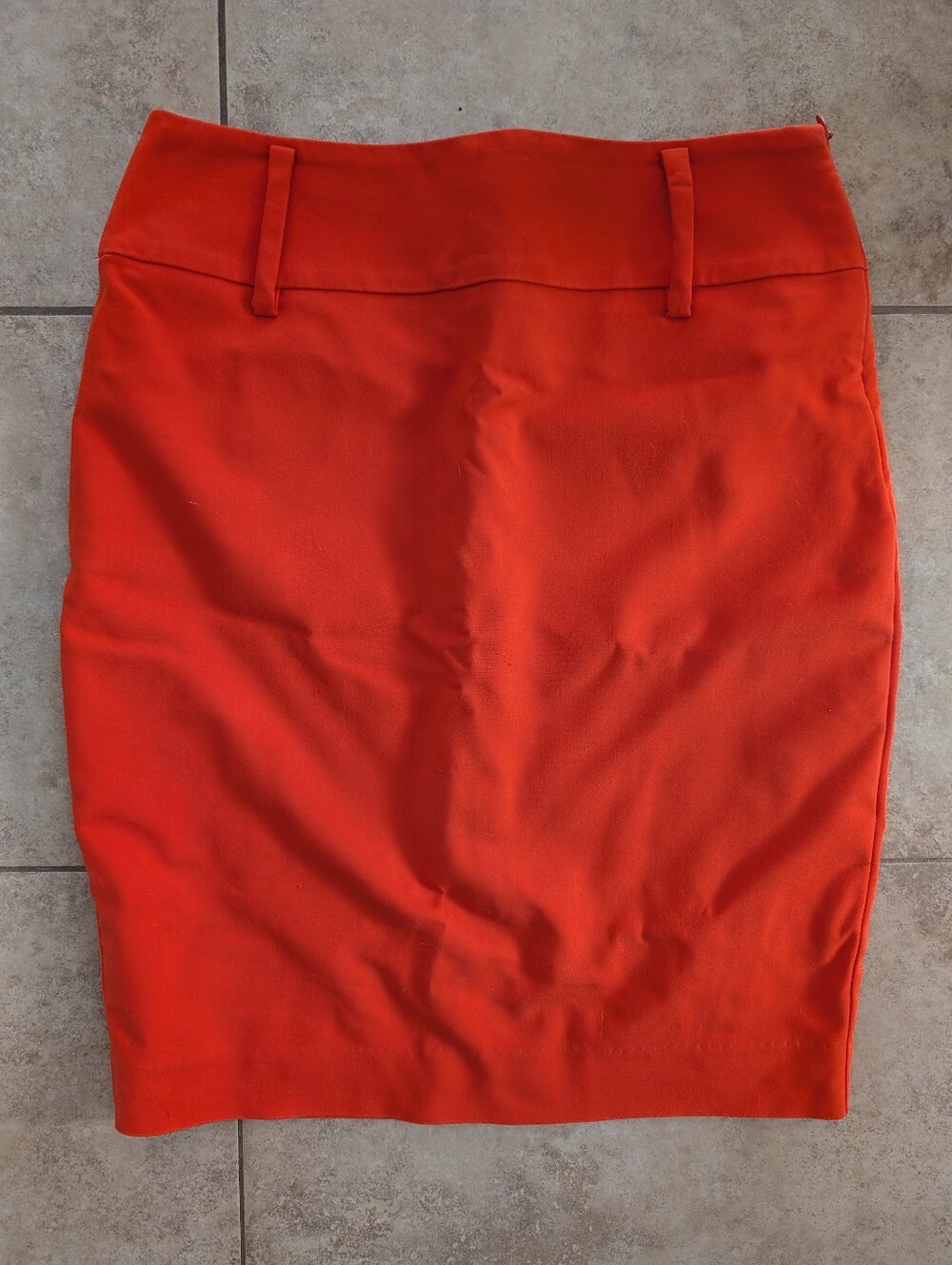 Bright Orange Pencil Skirt
